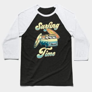 Surfing Time Baseball T-Shirt